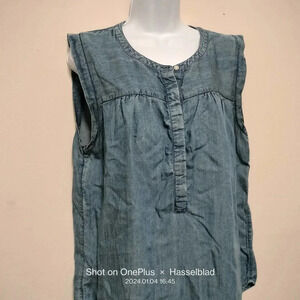 LOFT Blue Sleeveless Blouse